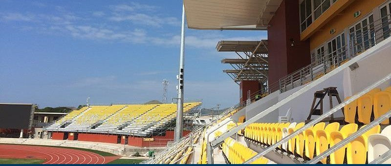 Sir John Guise Stadium, Port Moresby: the athletics track and grandstand seating