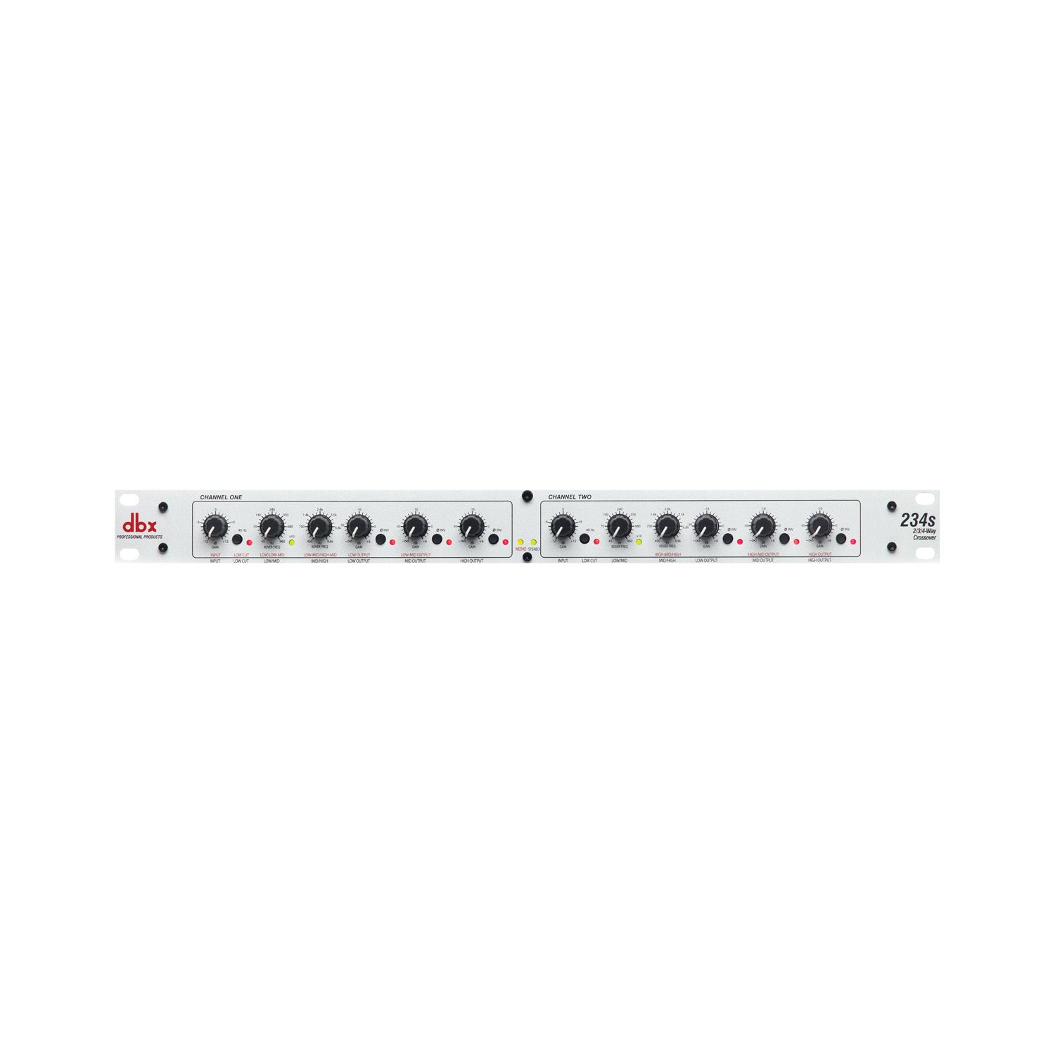 dbx 234S 2/3/4-Way Stereo Crossover with 24dB/Octave Linkwitz-Riley Filters