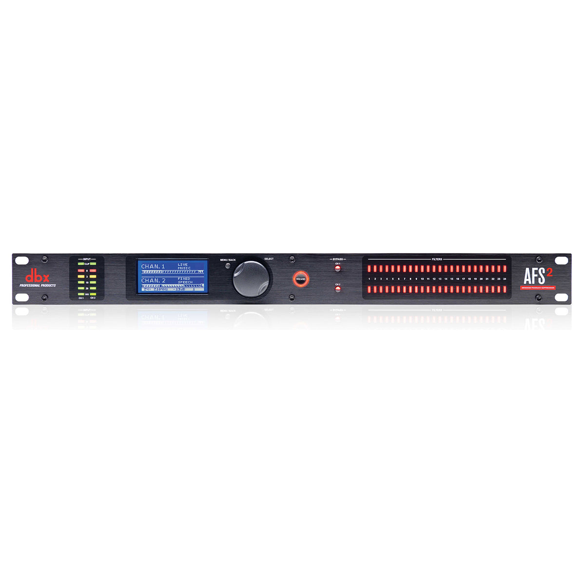 dbx AFS2 Dual Channel Advanced Feedback Suppression Processor with LCD Display