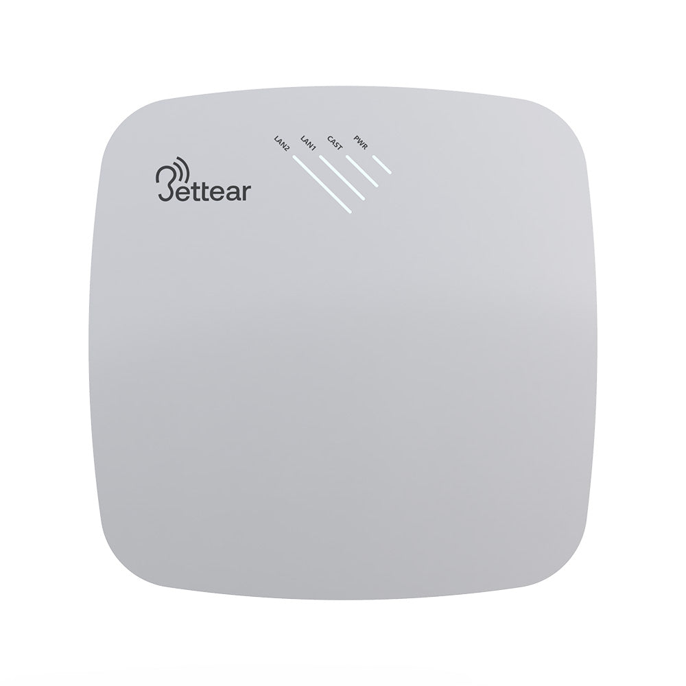 Bettear B-CASTER-S-WHT 2-Channel Auracast Streamer with PoE and Audio Cascade White