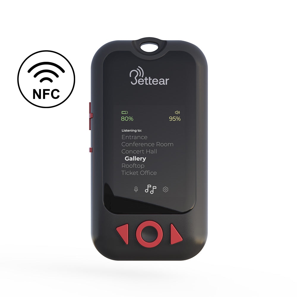 Bettear B-RTX-EXPERIENCE-NFC Auracast Handheld Receiver with NFC, Black