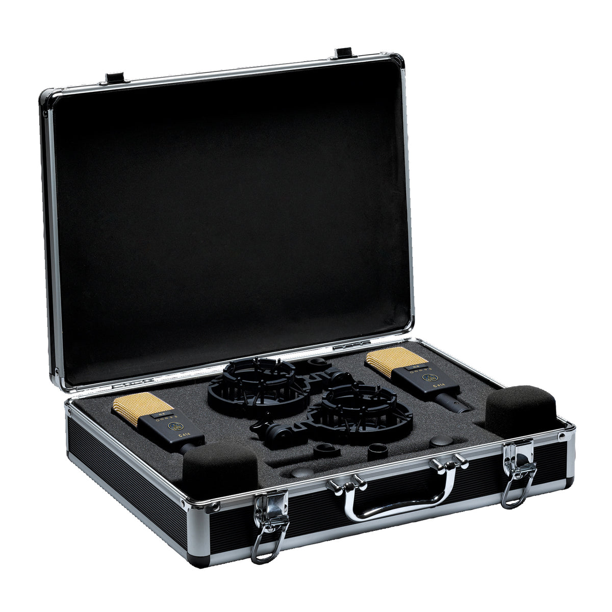 AKG C414XLII-ST Matched Pair Large-Diaphragm Condenser Microphones with Case