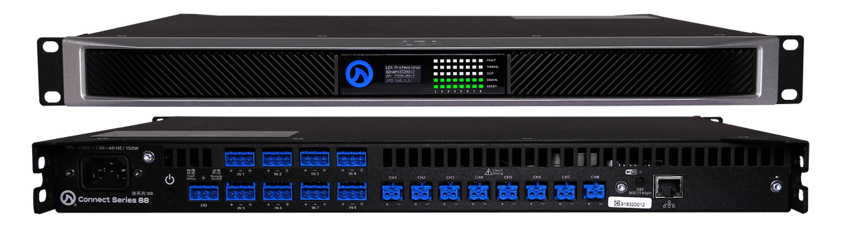 LEA Power Amp 8 x 80 Watt DANTE