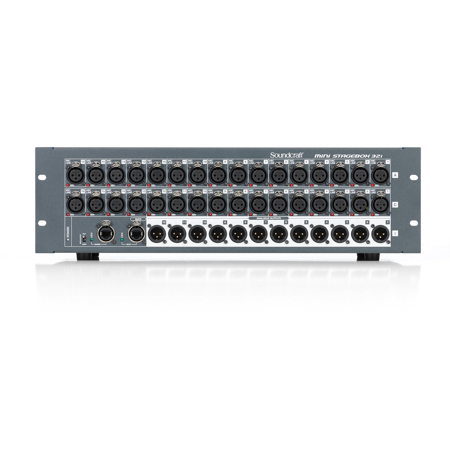 Soundcraft MSB-32I Mini Stagebox 32 Mic Input 12 Output Digital Stagebox with MADI
