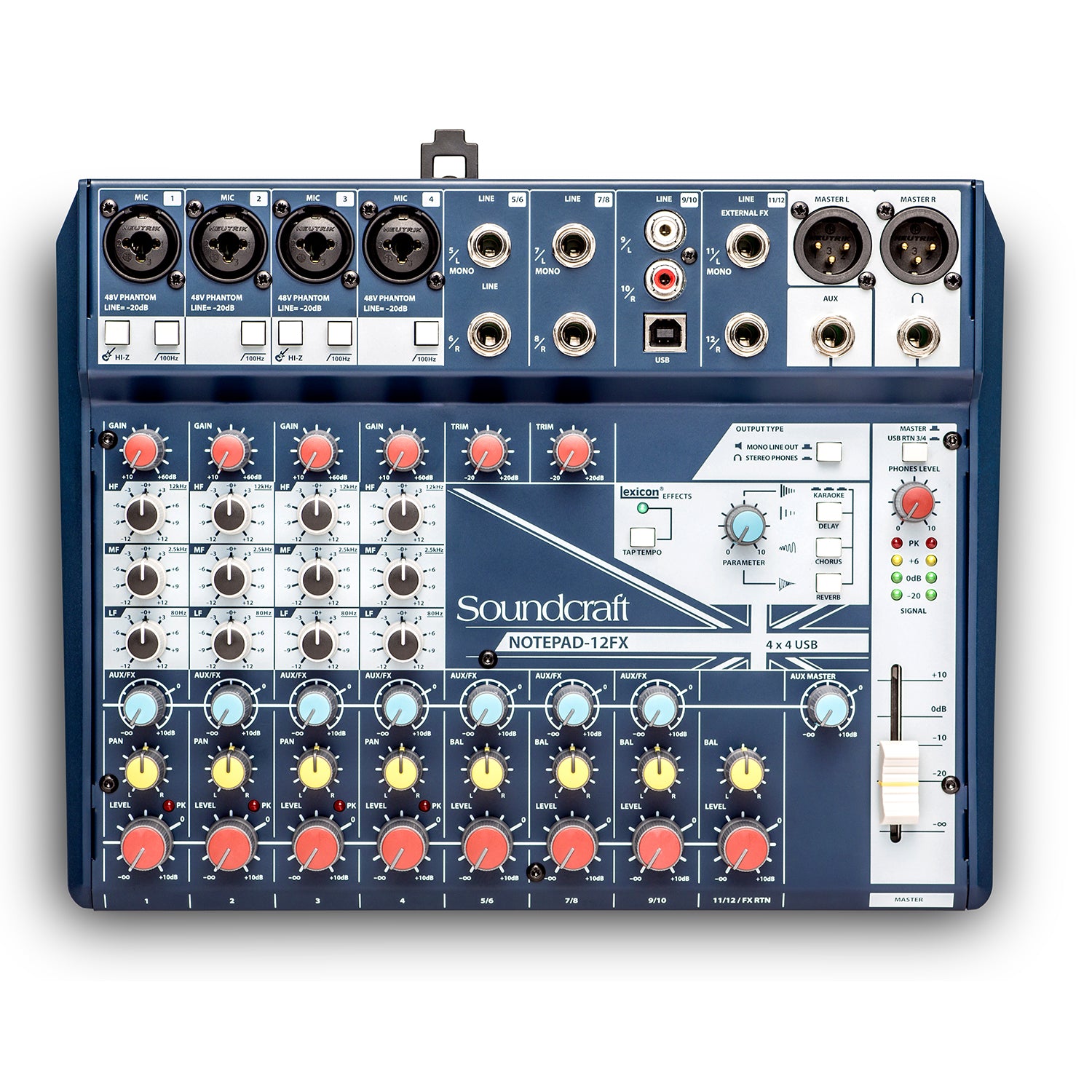 Soundcraft NOTEPAD12FX 12-Channel Analogue Mixer with USB Interface and Lexicon FX