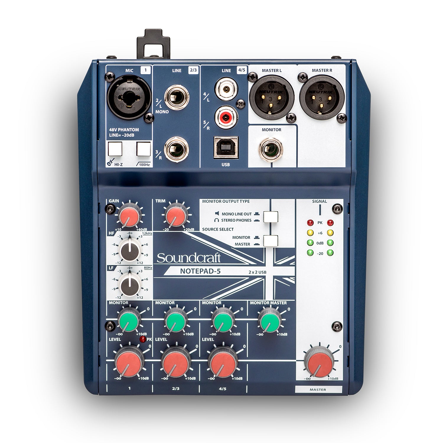 Soundcraft NOTEPAD5 5-Channel Analogue Mixer with USB Audio Interface
