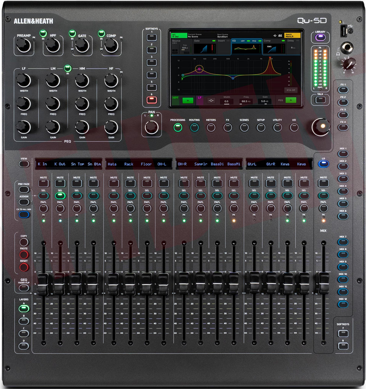 A&H QU5 Digital Mixer 16 faders and 16 x 16 Dante channels
