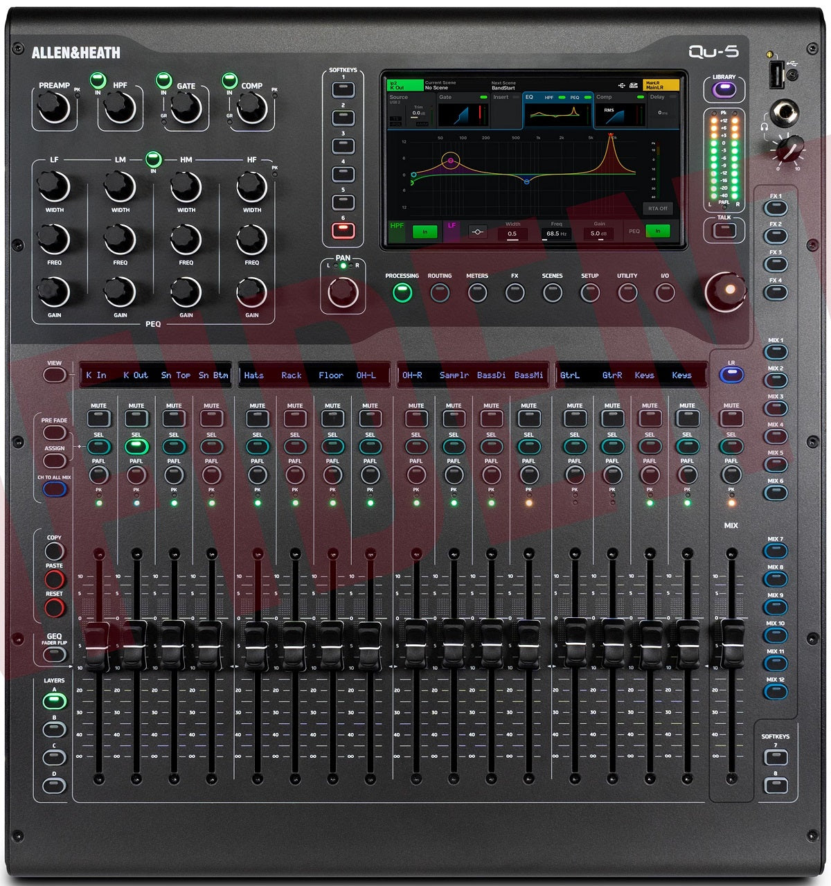 A&H QU5 Digital mixing console with 16 faders