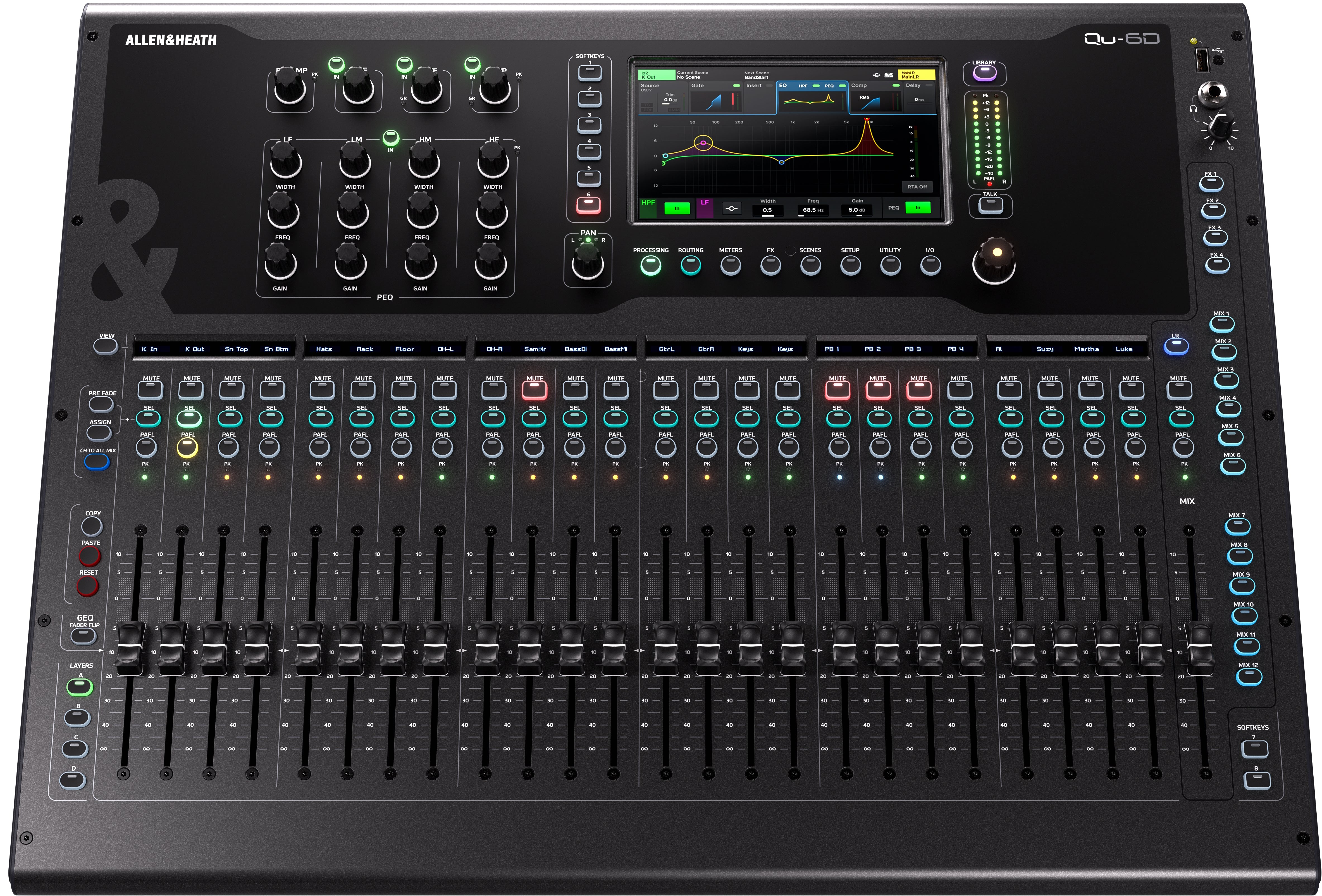 A&H QU6 Digital Mixer 24 faders and 16 x 16 Dante channels