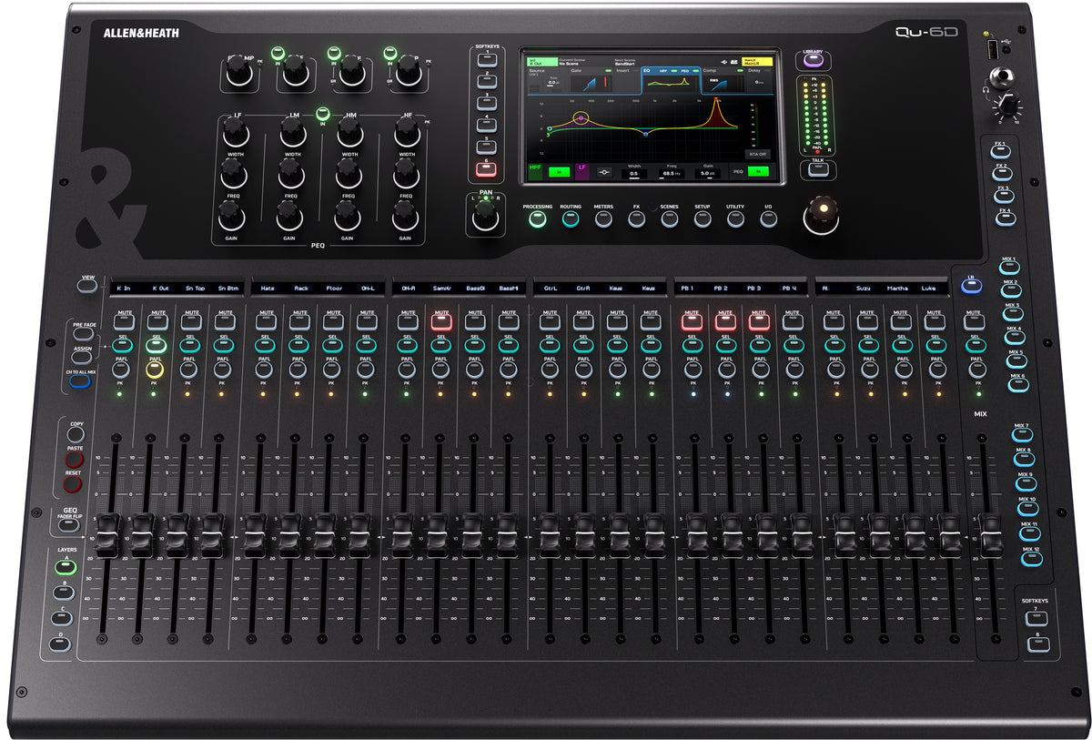 A&H QU6 Digital Mixer 24 faders and 16 x 16 Dante channels