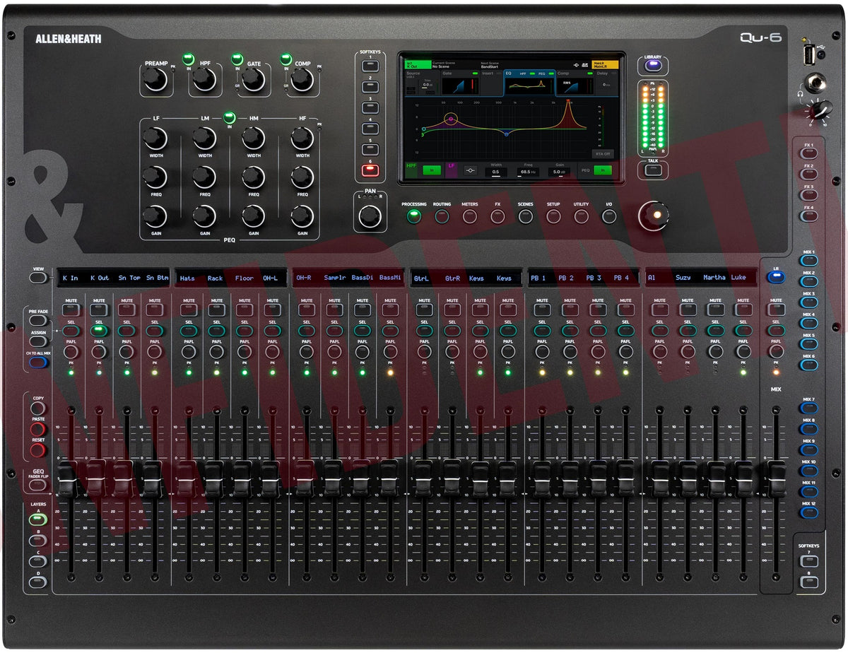A&H QU6 Digital mixing console with 24 faders