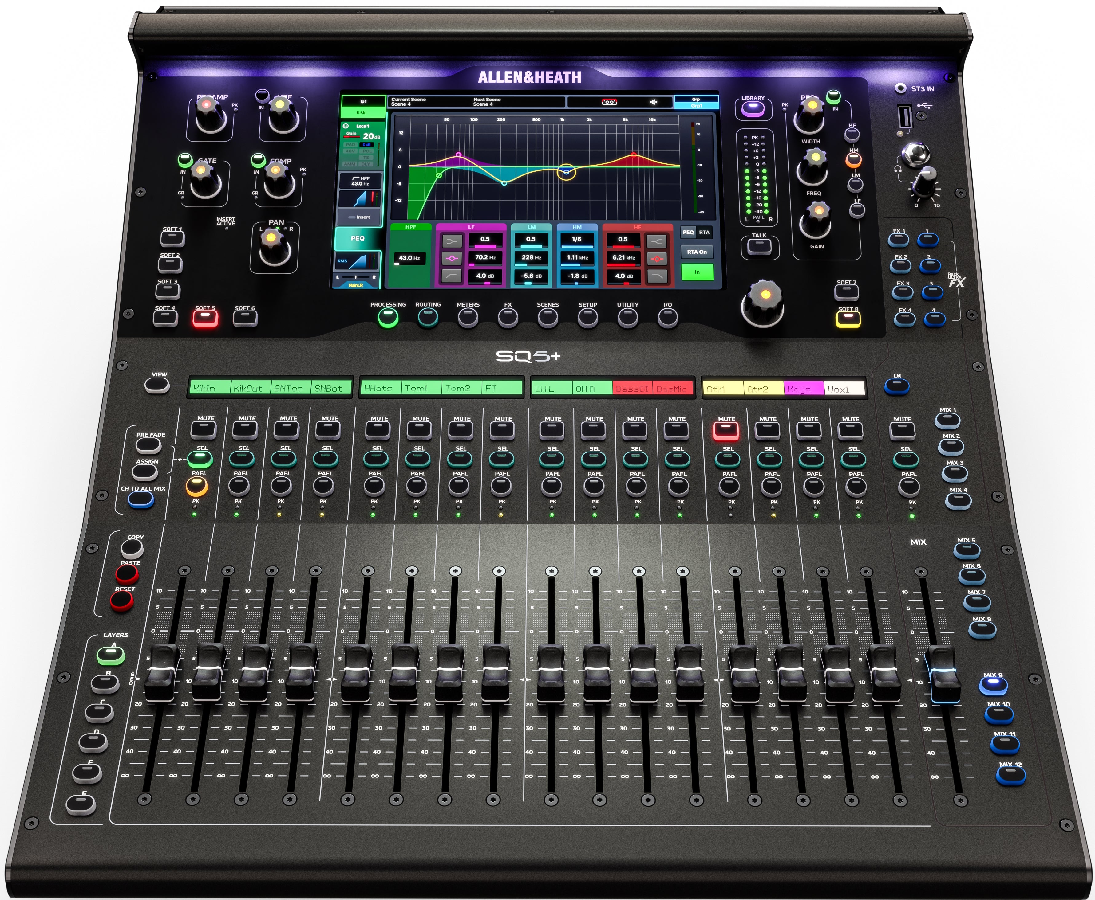 A&H SQ5 48 Channel Digital Mixer, 96kHz, 19 In 15 Out, 8FX
