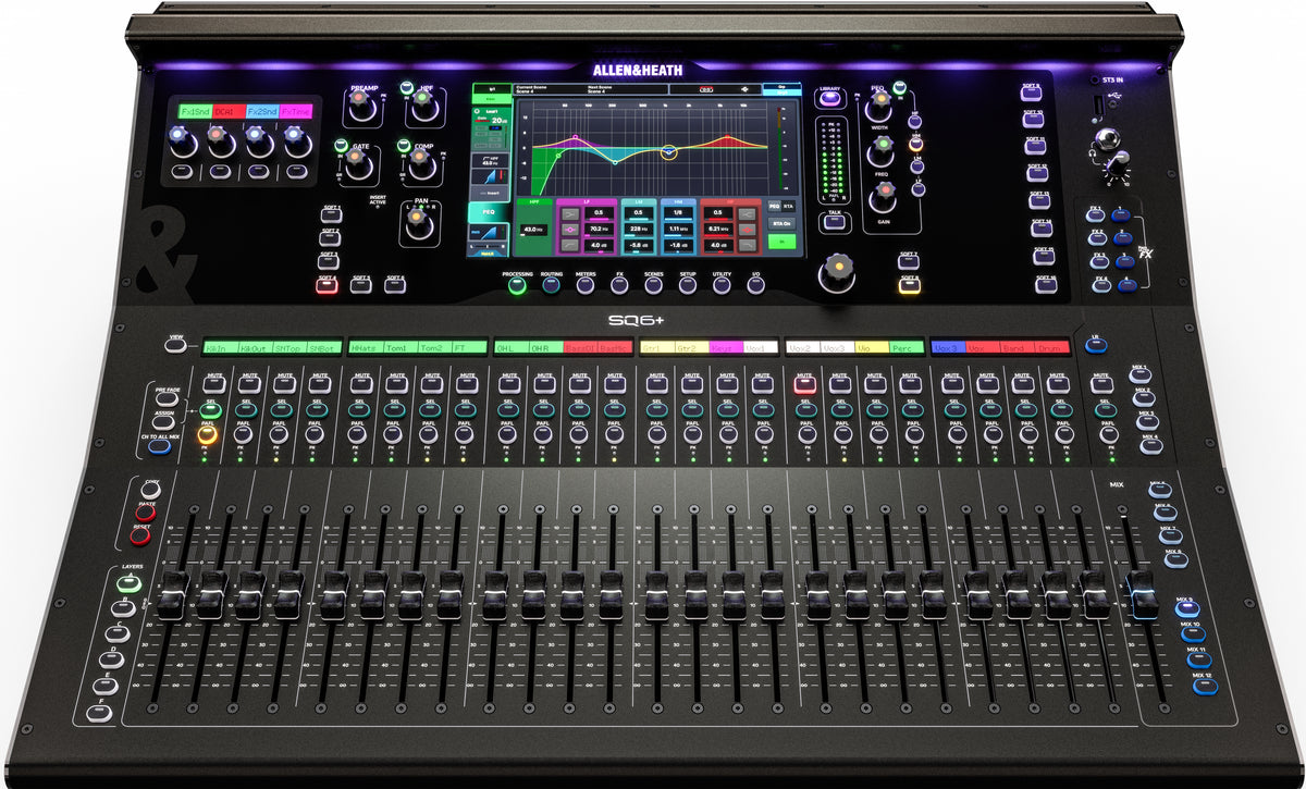 A&H SQ6UltraFX 48 Channel Digital Mixer, 96kHz, 27 In 17 Out