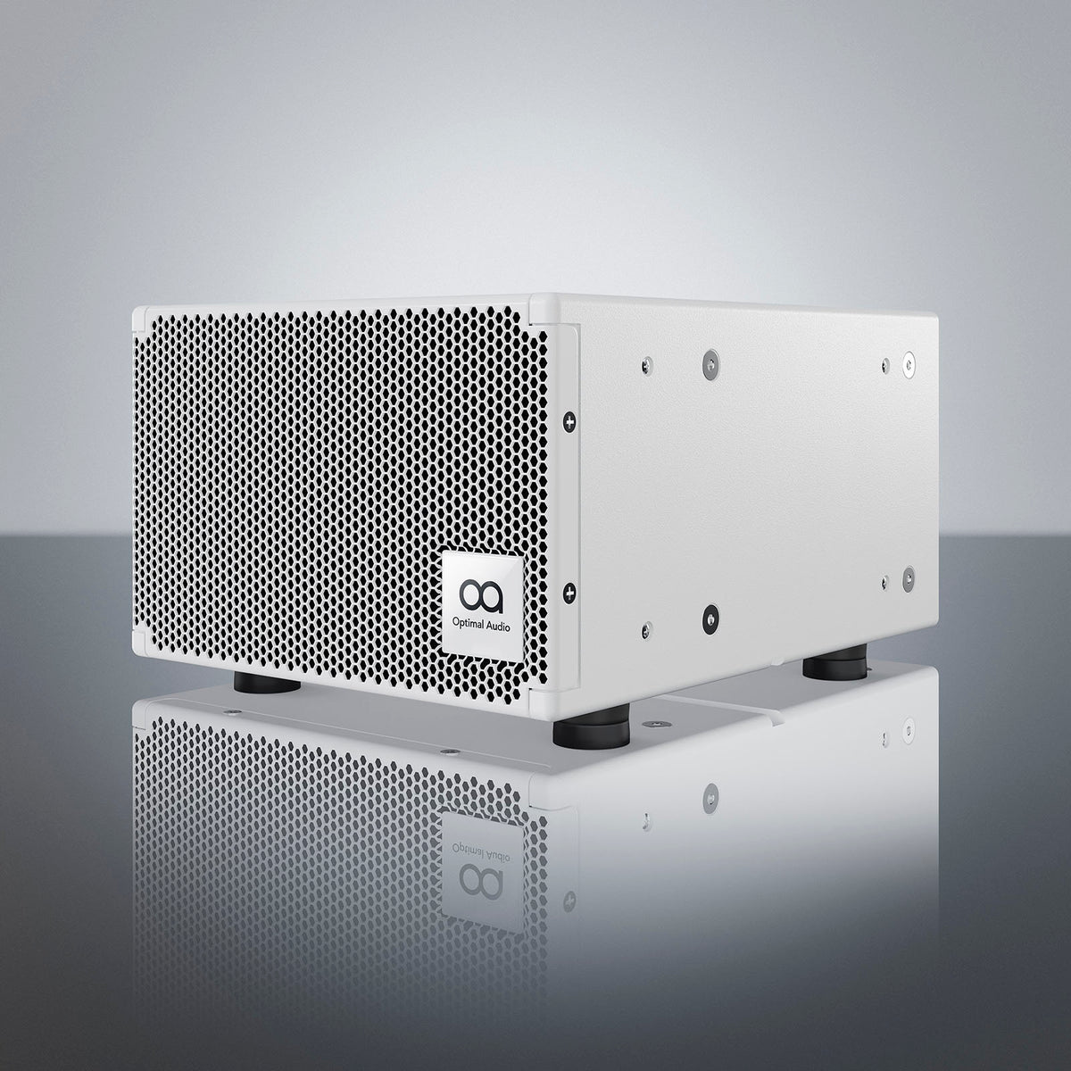 Optimal Audio Low profile sub bass loudspeaker WHITE