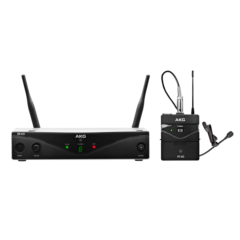 AKG WMS420-LAPEL Wireless Lapel Microphone Presenter System with C417L