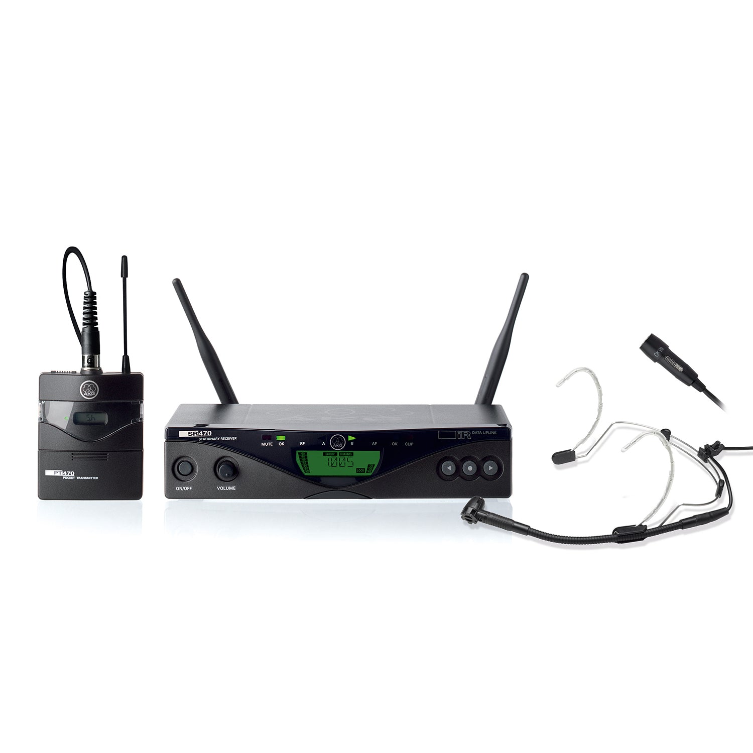 AKG WMS470-PRESENTER Wireless Presenter System with C555L Headset and CK99L Lavalier