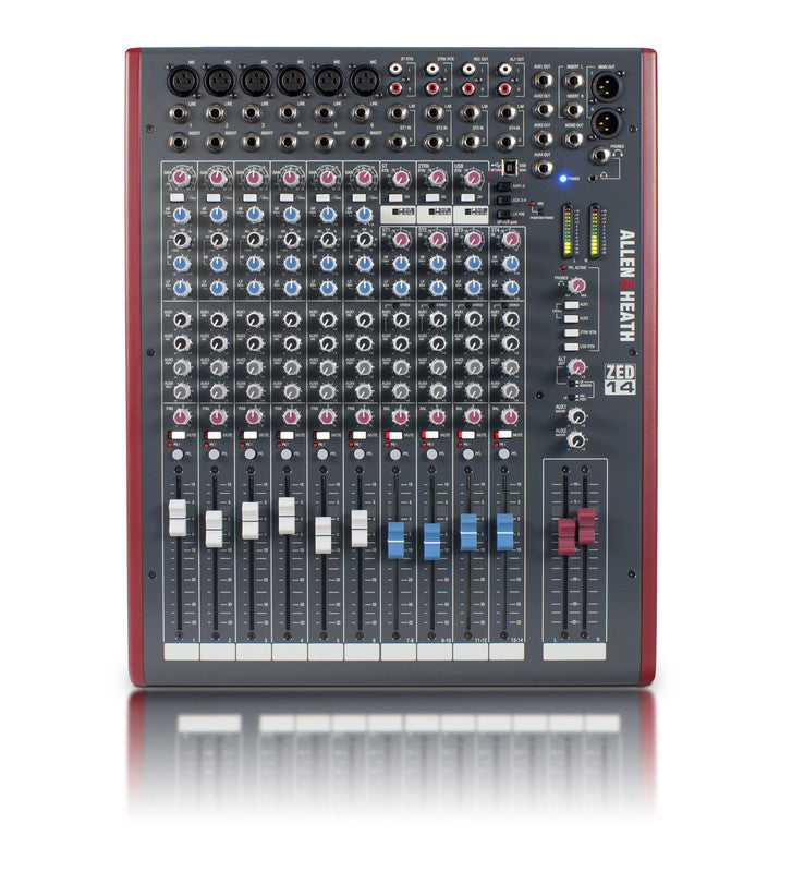 ZED14 19" Rack Mixer 6 Mono + 4 Stereo 4 Aux USB Interface