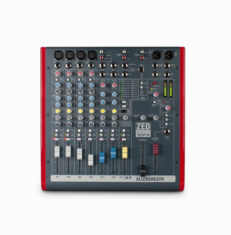 ZED6010FX Mixer 4 Mono+2 Stereo 1 Aux 2-Track USB Interface