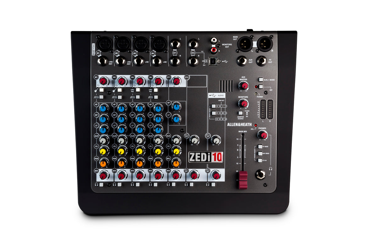 ZEDi 10 Mixer 4 Mono+2 Stereo 2 Aux 4Track USB Interface