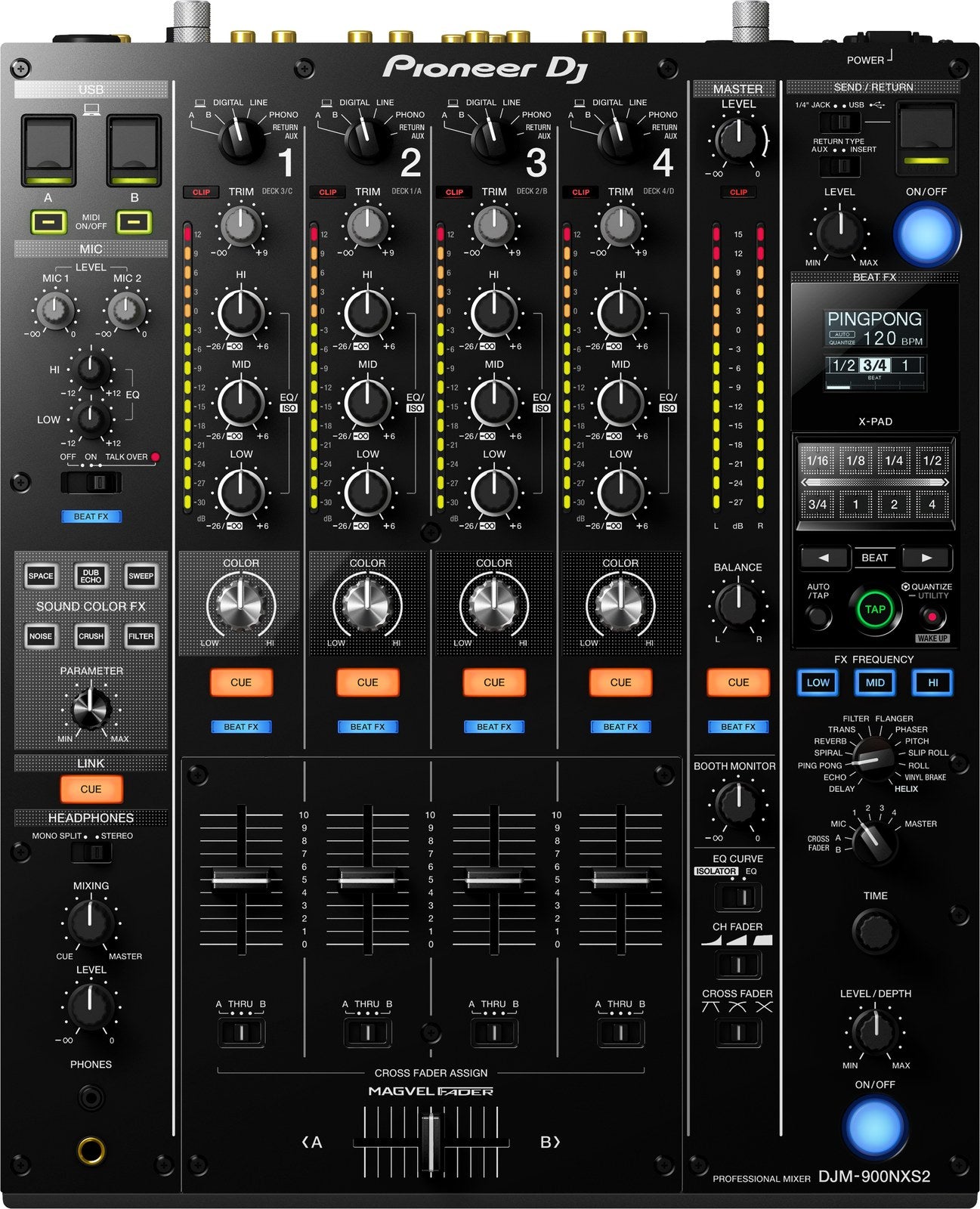 Pioneer DJM-900NXS2 four-channel DJ mixer