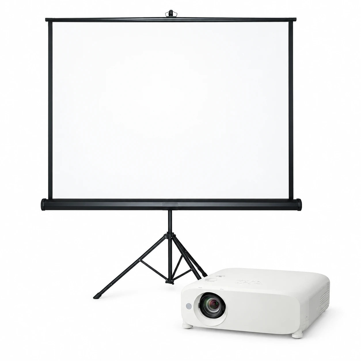 Projector and 100 inch tripod screen